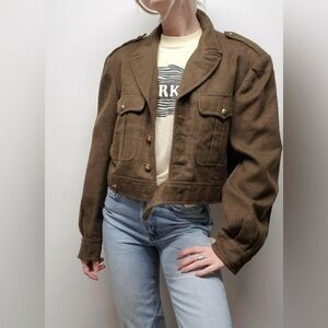 VINTAGE 40s/50s French Wool Army Jacket M